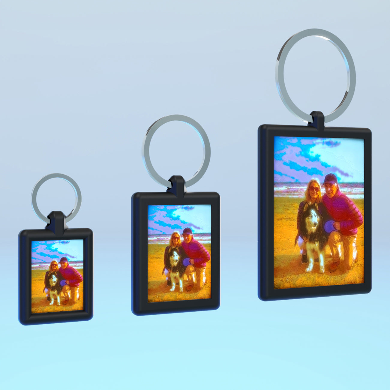 Porte-clés photo mini lithophane