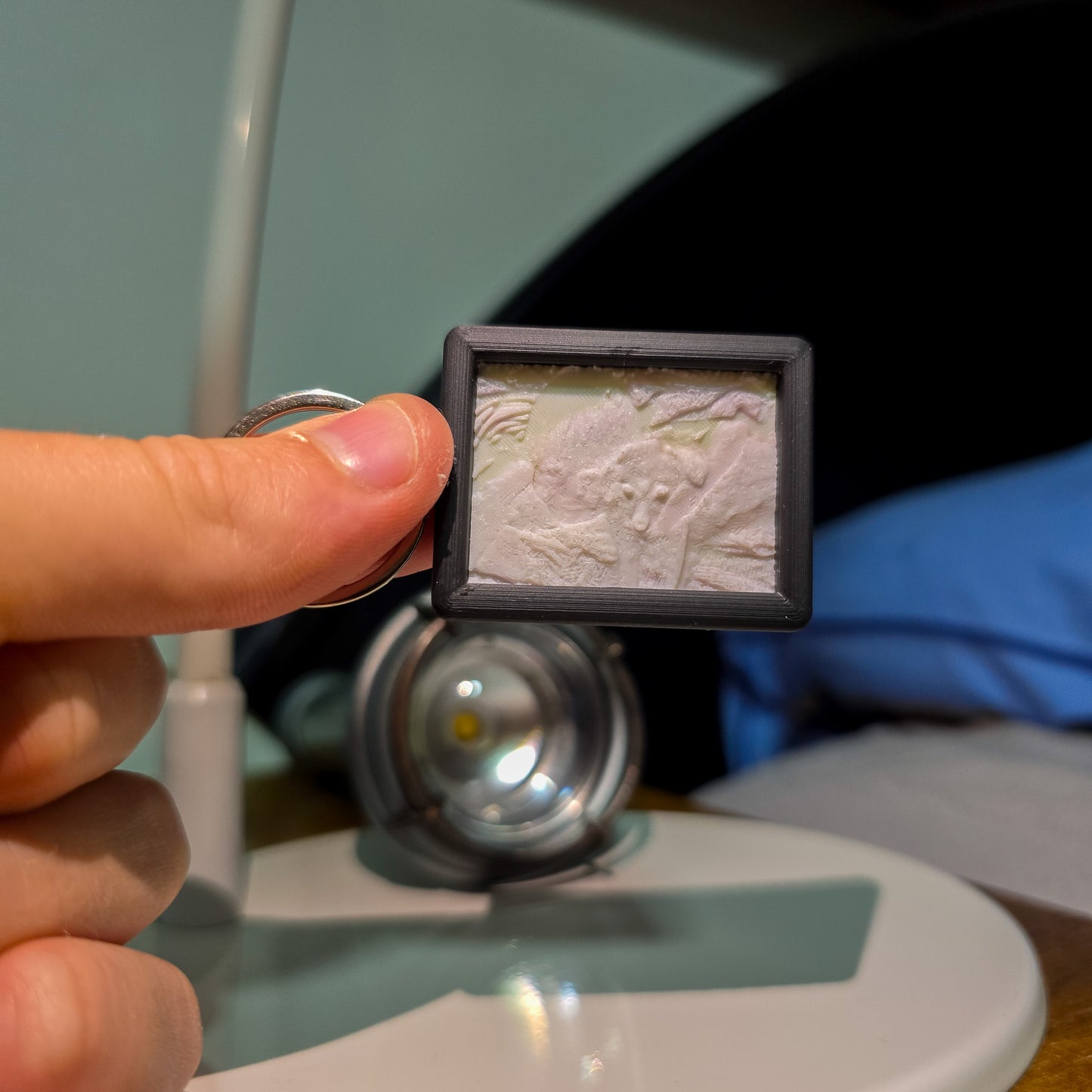 Medium Lithofaanphoto - 3D Photo Keychain