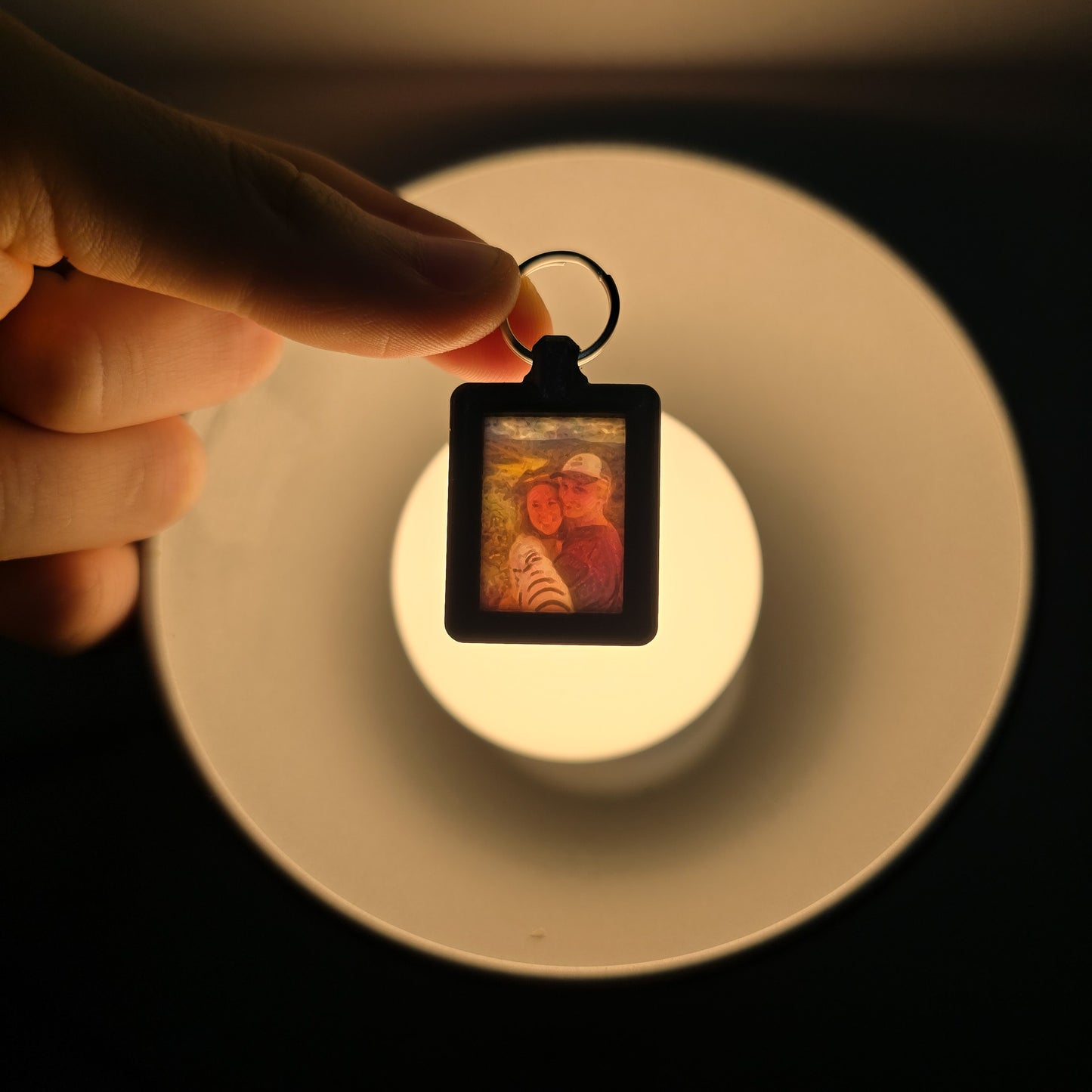 Mini Lithofaanfoto - 3D Photo Keychain
