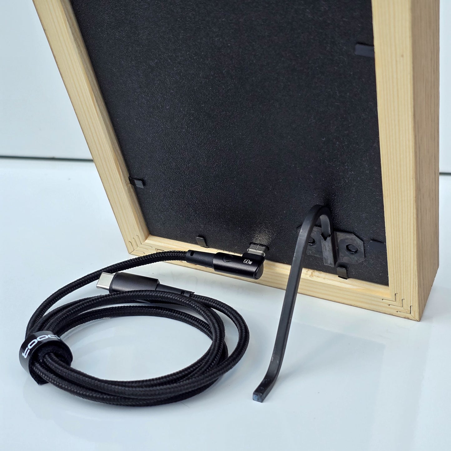 Fotolamp-urne Mini in Loft Eik | Zilverkleurig asbuisje | FAURA