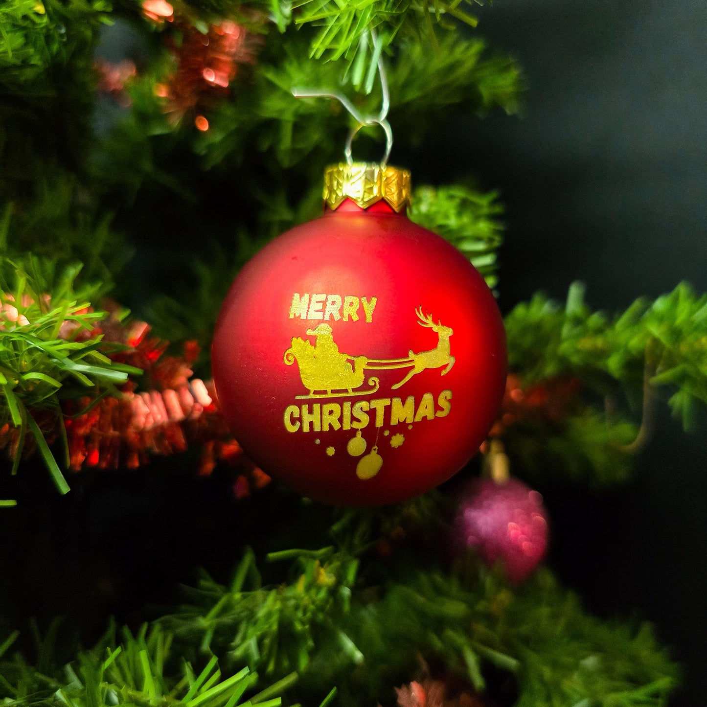 Gepersonaliseerde Kerstbal met naam en tekening