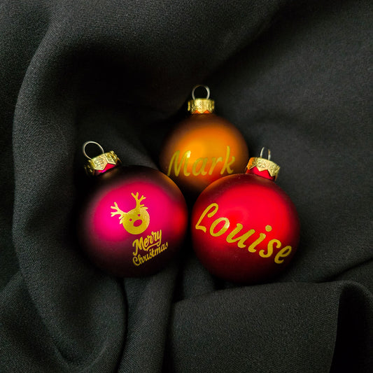 Gepersonaliseerde Kerstbal met naam en tekening