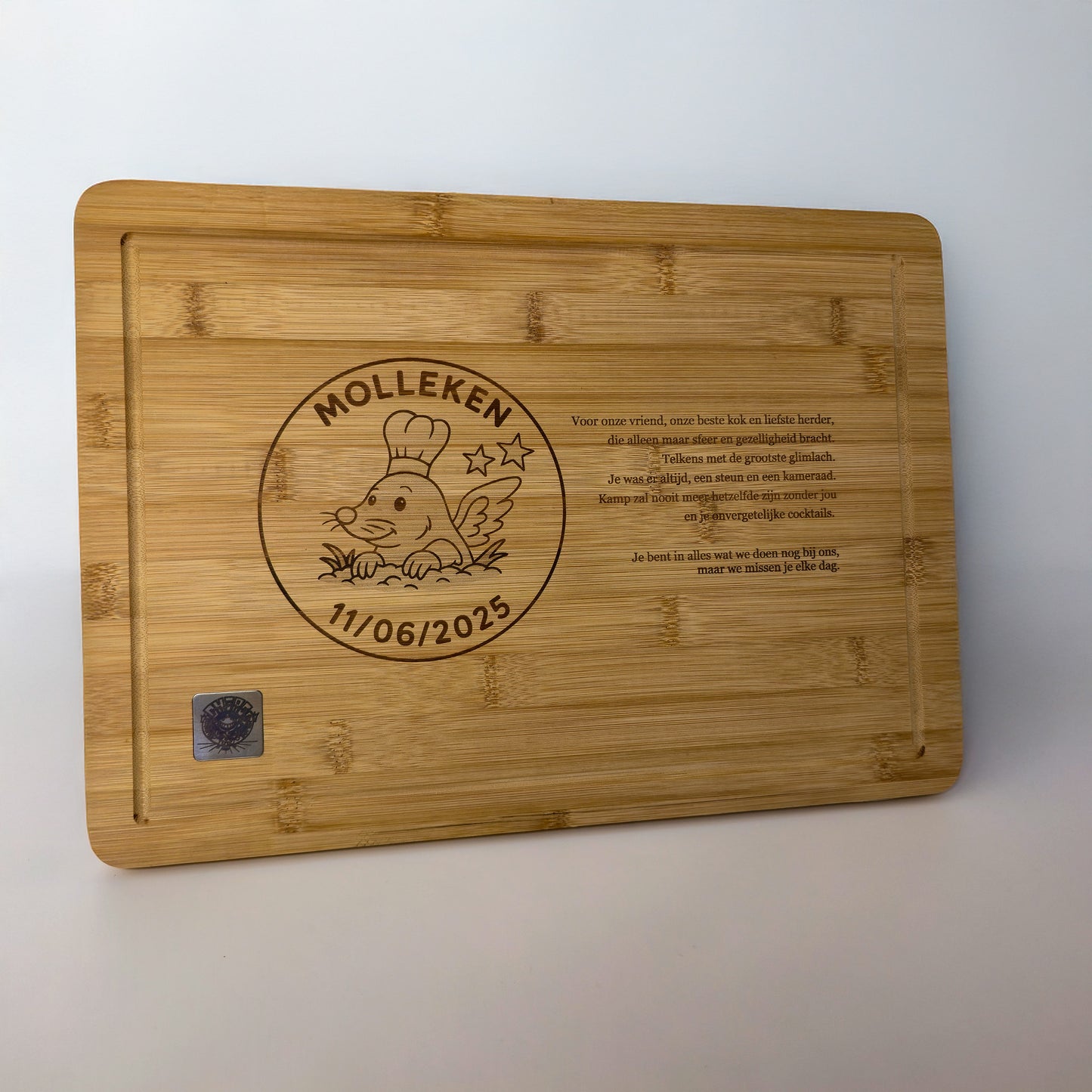 Thank you serving tray with engraving for cooking parents – custom made (ON REQUEST)