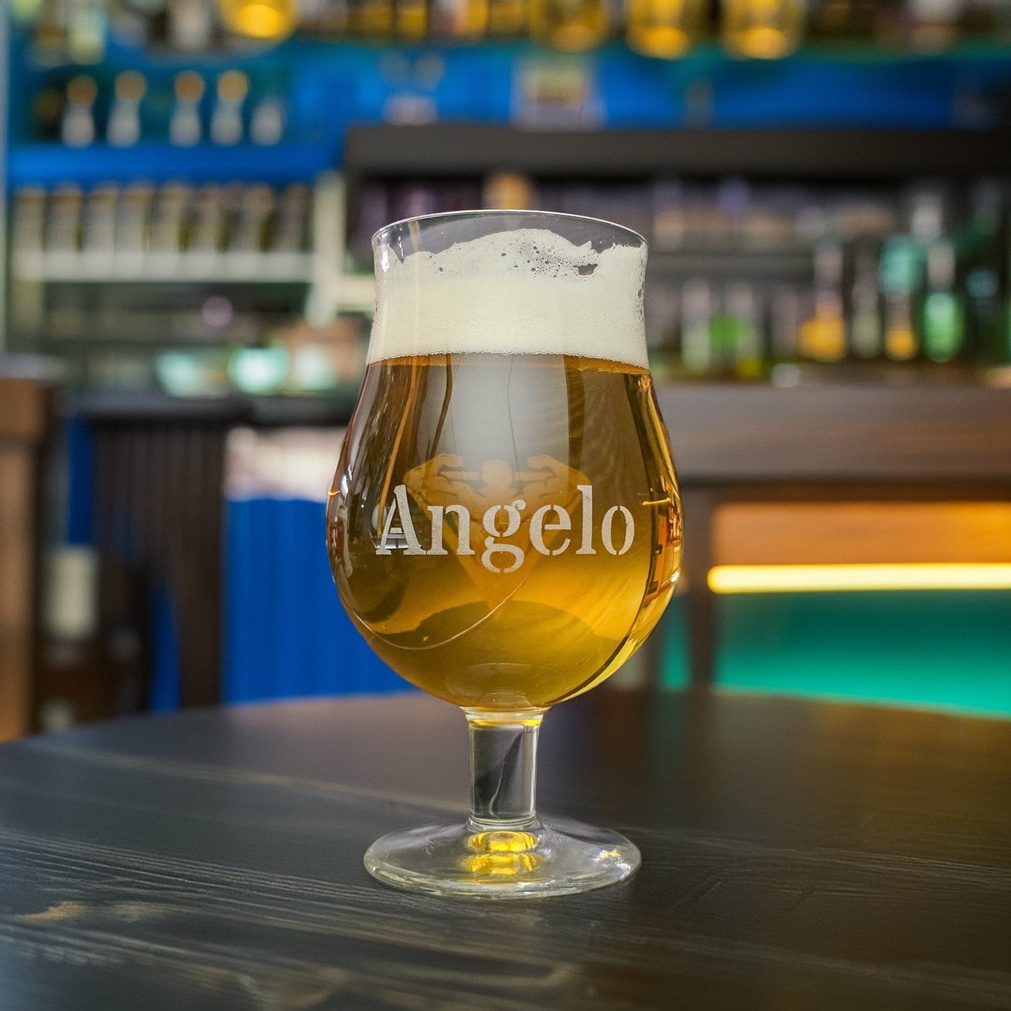 Foto - gegraveerd bierglas met naam - iMsignMo