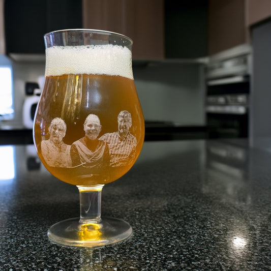 Foto - gegraveerd bierglas met naam - iMsignMo